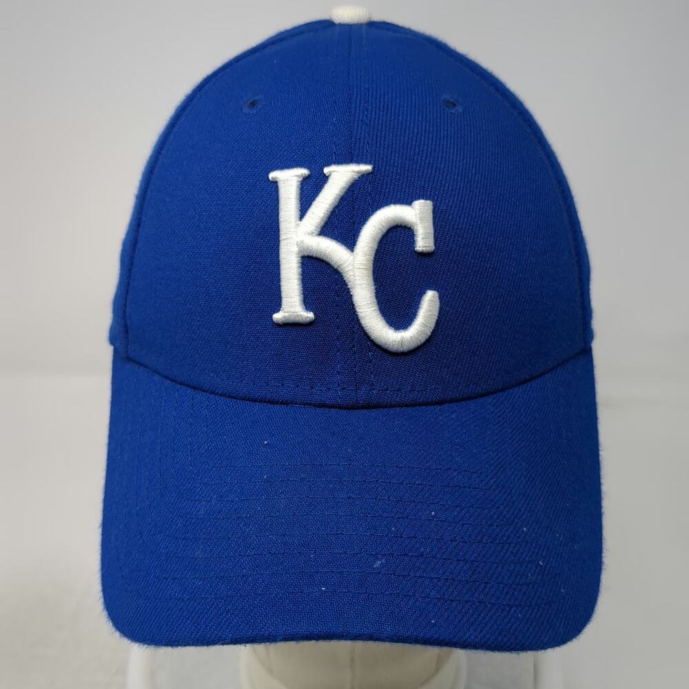 New Era MLB Kansas City Royals Baseball Cap Blue L 39THIRTY Stretch Fit Logo Hat - Picture 2 of 11